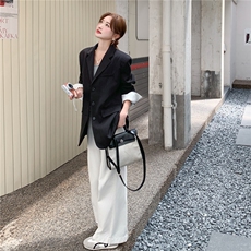 撞色复古设计感条纹翻袖西装外套女2025秋季流行气质休闲淡人西服，女装短外套，2C201