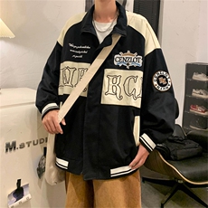 现货设计感拼接潮流飞行员夹克美式复古刺绣外套W5248-P55，男装夹克，星座512-3