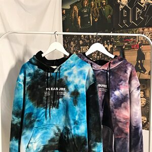 703-W198-P68 秋冬双面金丝绒扎染 加绒宽松休闲卫衣柔软保暖图片