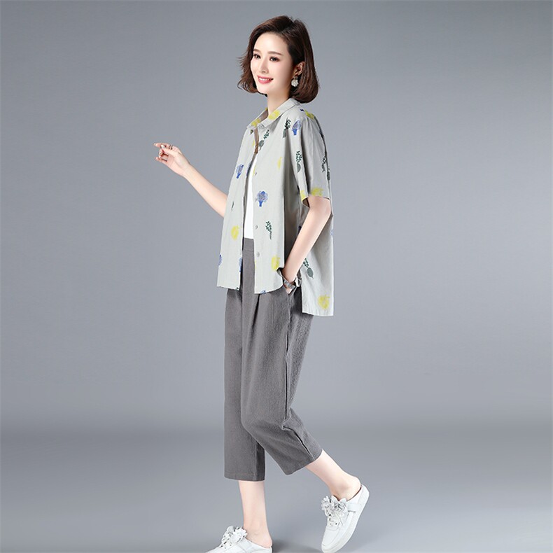 气质时尚潮流套装/套裙短袖2021年夏季个性宽松休闲，女装套装/套裙，独衣靓