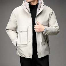 立领羽绒服男士2023冬季新款御寒休闲上衣中年男装加厚保暖外套，男装羽绒服，电商B212（原钱塘6029）