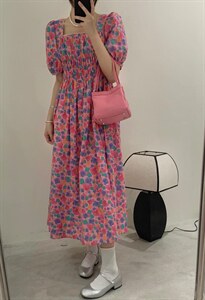 碎花清新连衣裙,女装连衣裙,raver