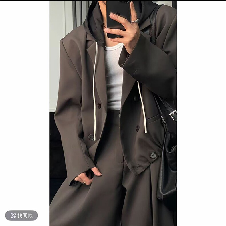 2026春装新款可脱卸西服夹克弯刀西裤套装W367-P143K367-P78(网图,男装夹克,电商B267