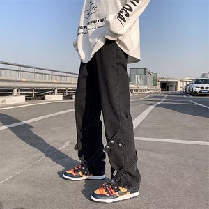 美式复古机能vibe牛仔裤夏季新款潮牌百搭休闲长裤现货 K8080-P43图片