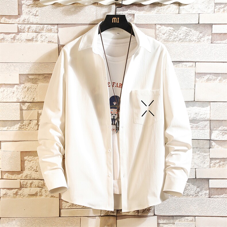 长袖衬衫男士大码宽松衬衣男寸衫砖墙CS15305-P38，男装衬衫，电商A040A