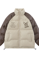 白底23新款冬季时尚百搭立领PU皮棉服外套MY65203P125控168，男装棉衣，电商A268-1