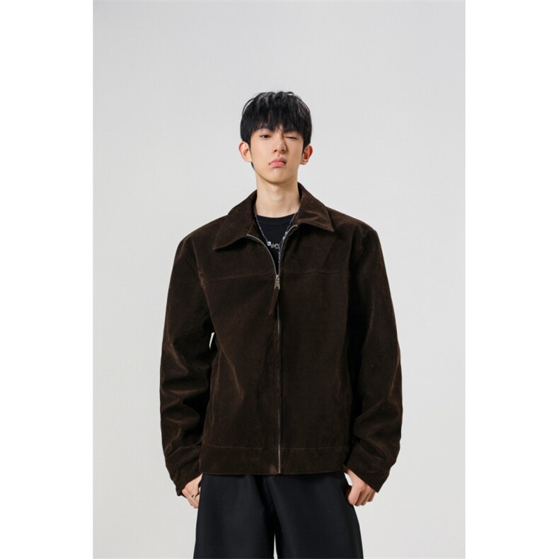 短款麂皮绒夹克秋季时尚外套1209-1-JK27-P78，男装夹克，星座1209-1