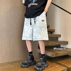 XZ616夏季薄款扎染透气休闲裤设计感短裤TY2519特P30控58，男装牛仔裤，星座512A（原616）