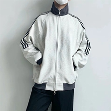 抖音得物高品质美式高街重磅结构设计拼接织带立领卫衣外套CM42，男装卫衣，电商A486
