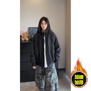 棉衣5W件现货冬季美拉德立领飞行夹克廓形高街棒球服加棉加厚外套图片