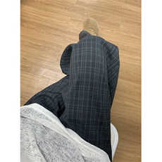 复古黑灰色格子裤子宽松bf慵懒风休闲裤男夏季阔腿裤K885，男装休闲裤，星座1116A（原606A-3）