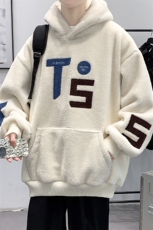 秋冬加绒加厚连帽羊羔绒卫衣男女休闲毛巾绣外套976-P90控价118，男装卫衣，电商A441-1
