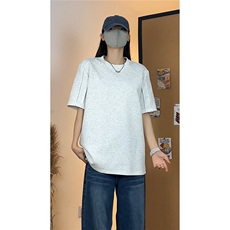 美式风圆领短袖T恤男女宽松型显瘦重磅百搭休闲上衣T3706-特价P24，男装T恤，电商A007