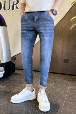 社会小伙牛仔裤男修身小脚弹力薄款高端男士休闲裤NZK7553-P70，男装牛仔裤，星座1207-1