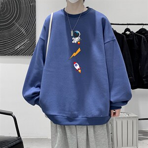 圆领卫衣男大码加厚加绒长袖t恤男S6165-P28 加绒款-P33图片