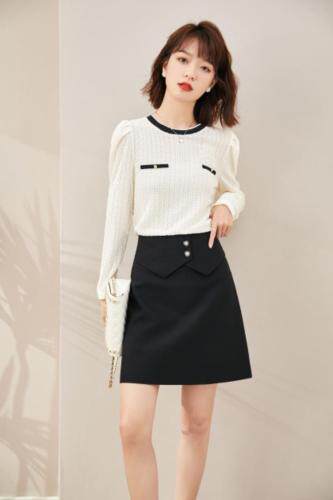 2021秋季新品韩版小香风针织蕾丝上衣，其它，秋子丰色(3F)