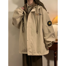 春秋季假两件连帽夹克大码新款夹克外套XZ102B-1-JK2682P85，男装夹克，星座102B-1