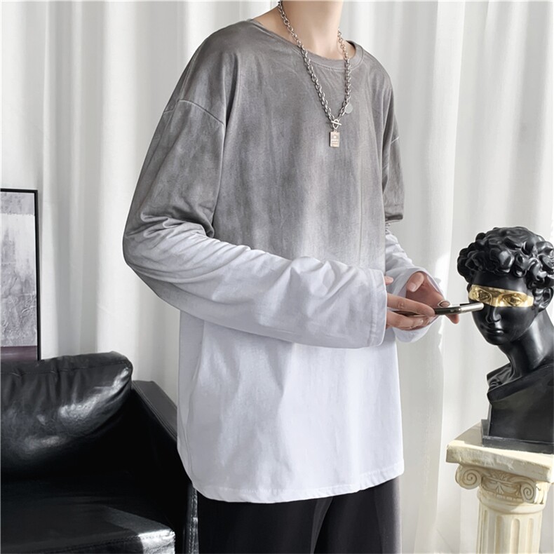 扎染长袖ins学生内搭简约百搭T恤上衣服已下架W523-P28,男装T恤,星座512-4