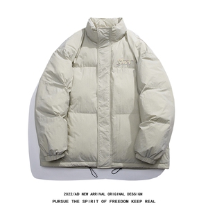 白鸭绒白底22冬季新品设计感字母印花立领羽绒服YR192P195控258图片