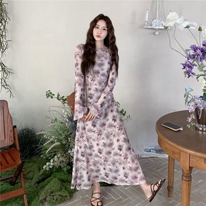 25新款-法式玫瑰印花连衣裙＋内搭吊带裙-730-P140-K198图片