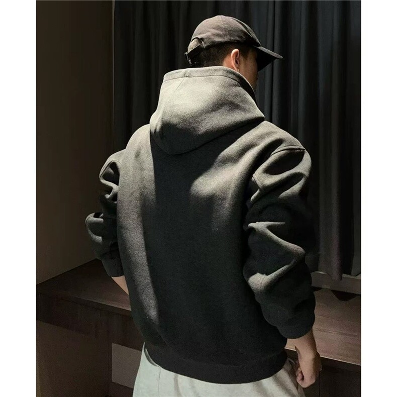 WY809-尺码M-3XL-特P55-460克拼色开衫卫衣连帽宽松外套（网图）,女装短外套,星座1811B