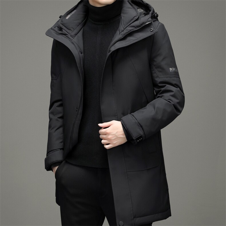 21年新款90%羽绒服男士连帽立领中长款中年外套休闲YYYR3057-P295,男装羽绒服,钱塘6003A(原)4033A