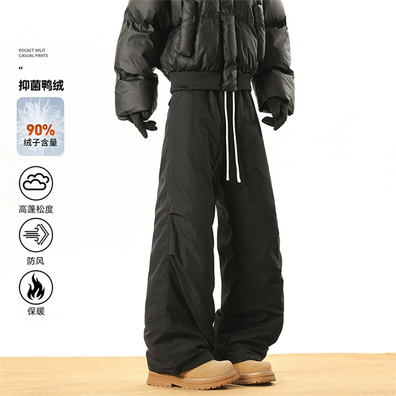 羽绒裤冬季保暖户外宽松休闲裤情侣款滑雪裤5D2131-TP95188，男装棉裤，电商A102