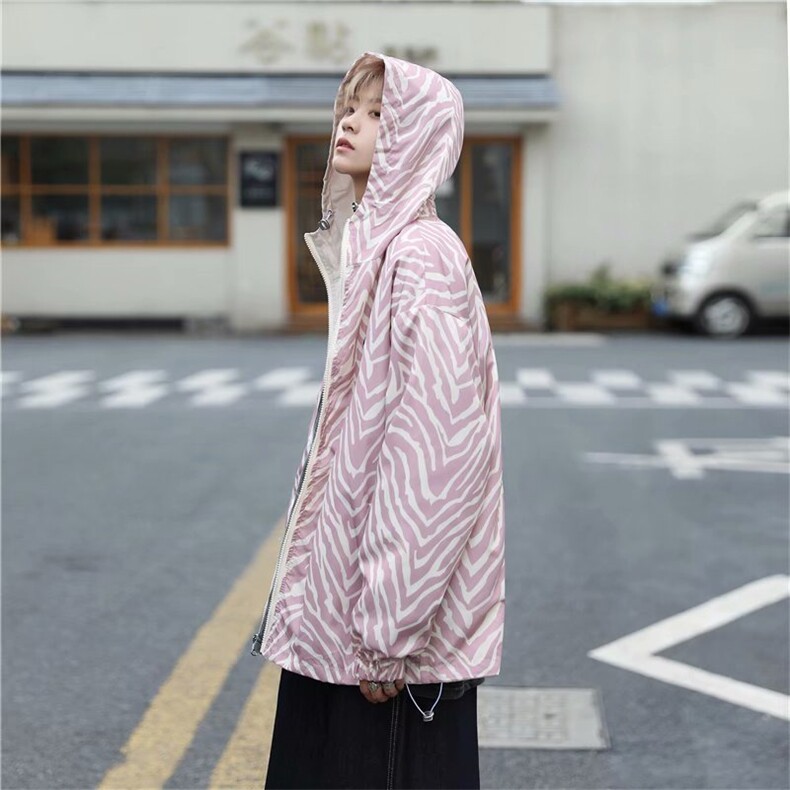 双面穿外套2025年新款春秋季韩版宽松拉链连帽高中学生棒球服潮,男装夹克,星座1210-1