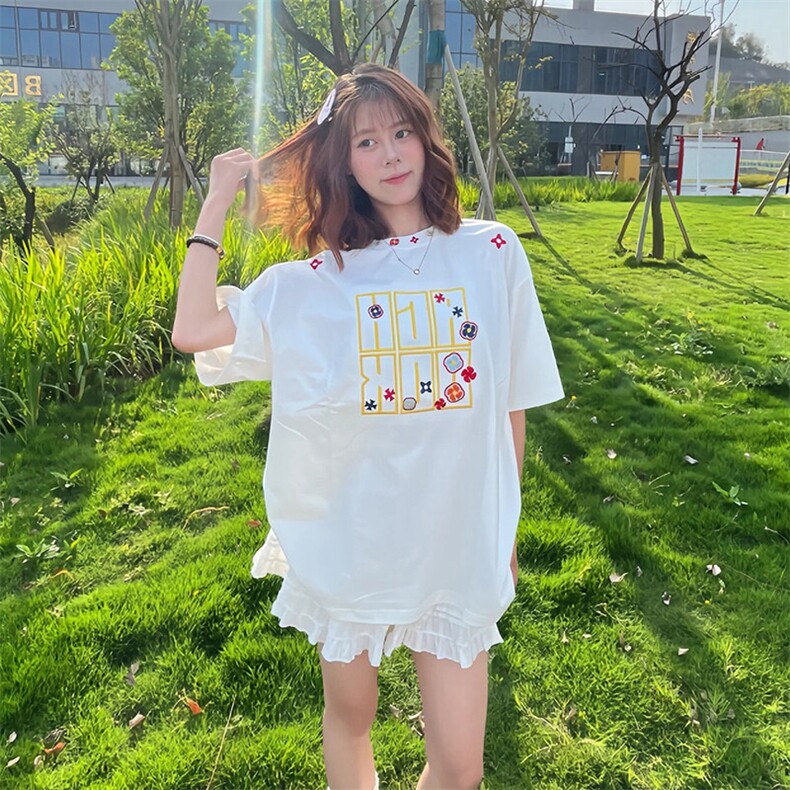 万针全刺绣工艺抖音得物高品质260克重磅纯棉双纱美式高街短袖T恤,男装T恤,电商A486-1