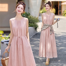 2026夏季新款时尚仙气茶歇裙，时尚简约休闲轻奢，高级显瘦时尚，女装连衣裙，米莱