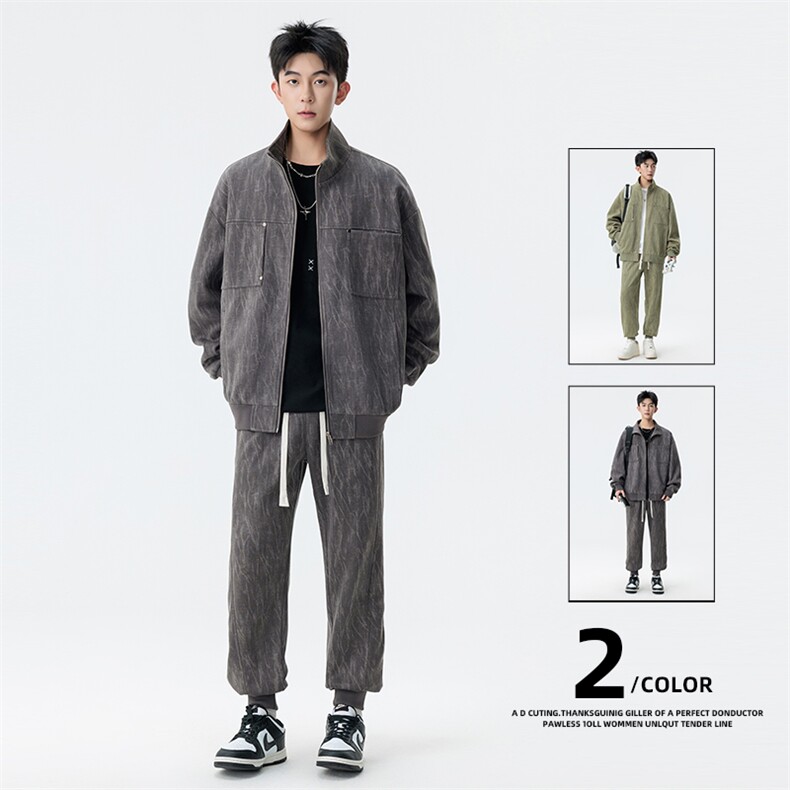 38555-P115大码控218秋季美式大码休闲套装,男装休闲套装,星座209
