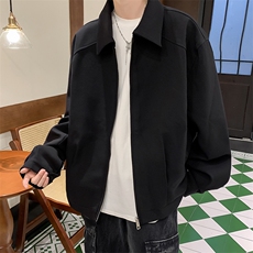 秋款男夹克衫开衫拉链行政夹克宽松外套垫肩JK0161P63，男装夹克，星座1013-1