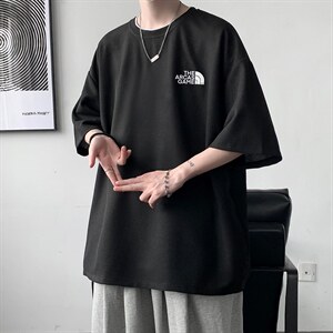 HT73232-P22 华夫格t恤男短袖男大码五分袖 大皂风图片