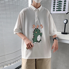 PL57037-P35翻领短袖polo衫男大码胖子半袖t恤男有领保罗衫模特，男装Polo衫，电商A040