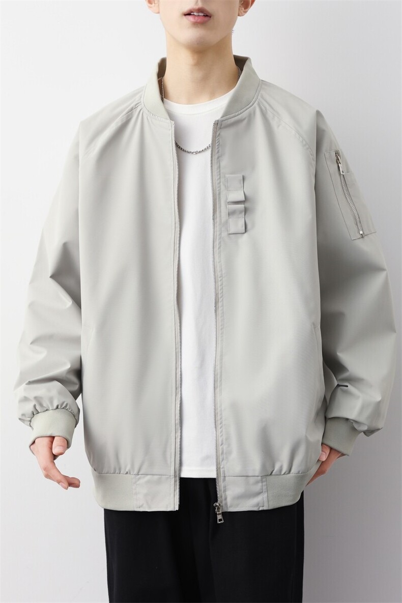 飞行员夹克男士棒球服春秋宽松工装外套男JK8892-P70,男装夹克,星座210-1