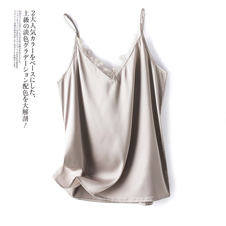 2025年夏季宽松型百搭蕾丝花边时尚百搭通勤吊带背心,女装背心吊带,绒宛羊绒