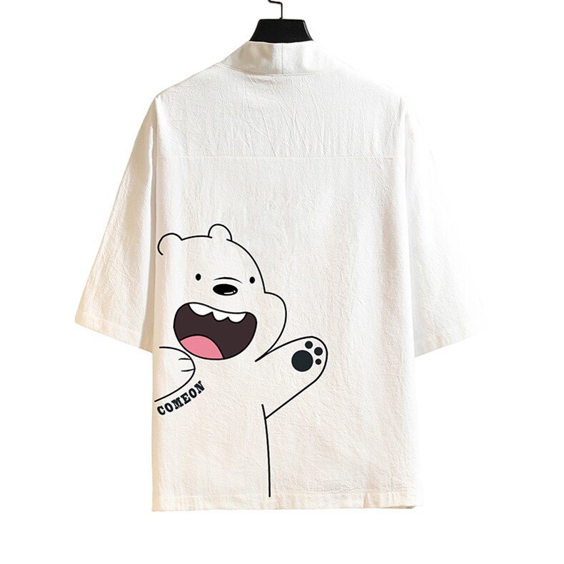 HF59131-P40风汉服男开衫外套七分袖道袍砖墙挂拍,男装民族服装,电商A040A