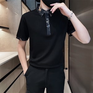 抖音碎花短袖T恤翻领Polo衫 D342-B8120-P40图片