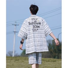 小香风印花织带短衬DCS9018P45短裤DK8797P40套装DTZ9028P85，男装牛仔裤，星座227-7