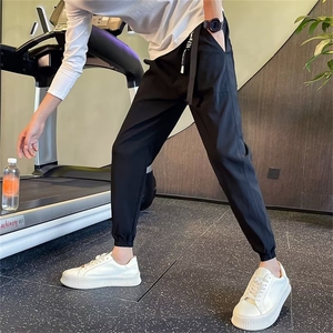春夏季男士休闲裤薄款2024春夏季色工装裤宽松束脚九分裤子 K206图片