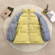 面包棉服冬季男女同款立领撞色拼接舒适保暖棉衣外套TTL22P78，男装棉衣，星座1013-5