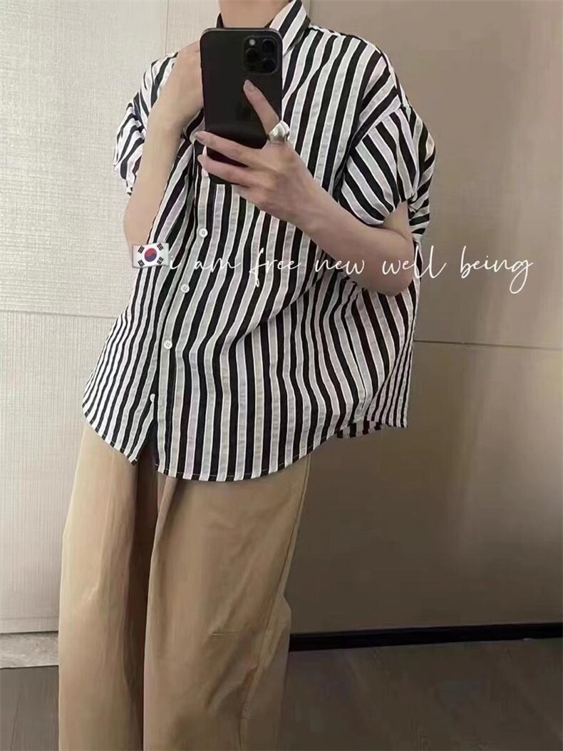 韩版竖条衬衣，其它，依多坊