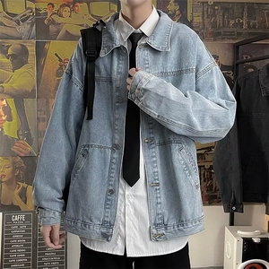 牛仔外套男韩版潮流痞帅衣服炸街工装夹克春秋原宿风外衣J409