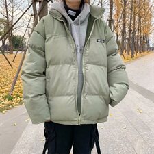 港风两面穿情侣款棉衣冬款潮宽松棉服加厚外套立领面包服M03，男装棉衣，星座1013-1