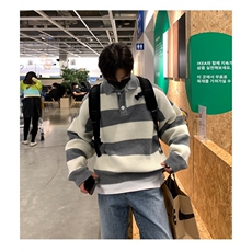 WK0670-P42网络图翻领纽扣针织衫COUNTONME羊毛POLO领针织上衣，男装Polo衫，电商C233