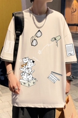 JT55115-P25假两件短袖t恤男大码胖子半袖体恤半截袖港风，男装T恤，电商A040