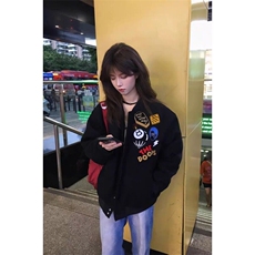 【有货】DW632-P70美式高街字母刺绣棒球服外套男女宽松百搭夹克，男装夹克，星座603-2
