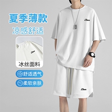 夏季薄款透气亲肤百搭短袖短裤套装TZ11-特批70，男装休闲套装，星座718