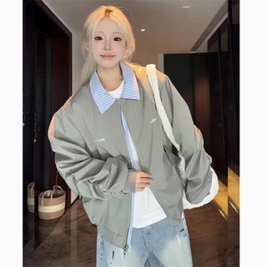 现货DJK532-批65美式复古刺绣棒球服外套男女秋季夹克图片