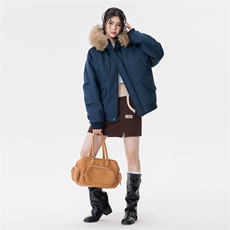 美式工装羽绒棉服男女款冬季三防加厚保暖座山雕外套连帽派克服潮，男装棉衣，星座1106-2（原1111B）